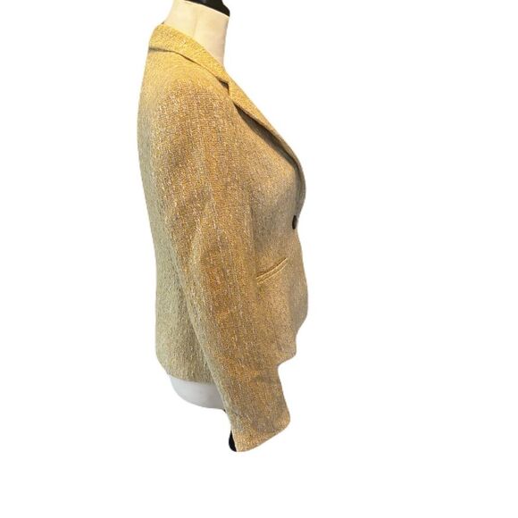 Anne Klein Boucle Tweed Blazer | EUC | Yellow, White, Grey | 4p - Picture 5 of 7